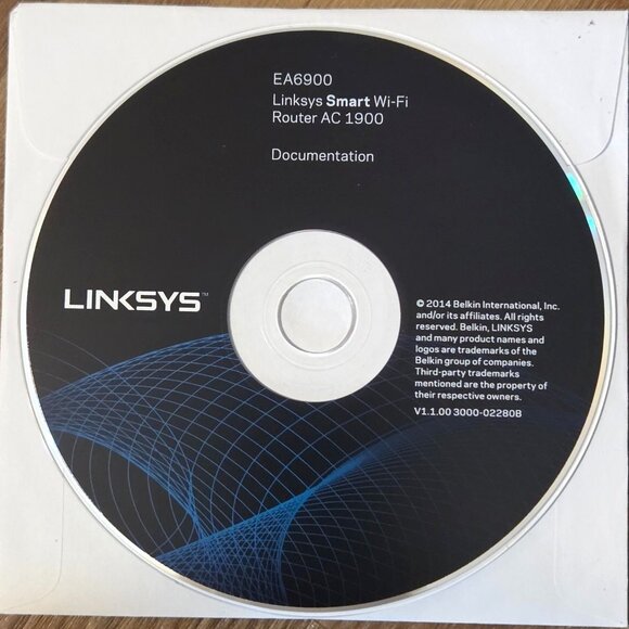 Linksys EA6900 AC1900 Smart Wi-Fi Router - Install CD Only - Picture 2 of 3